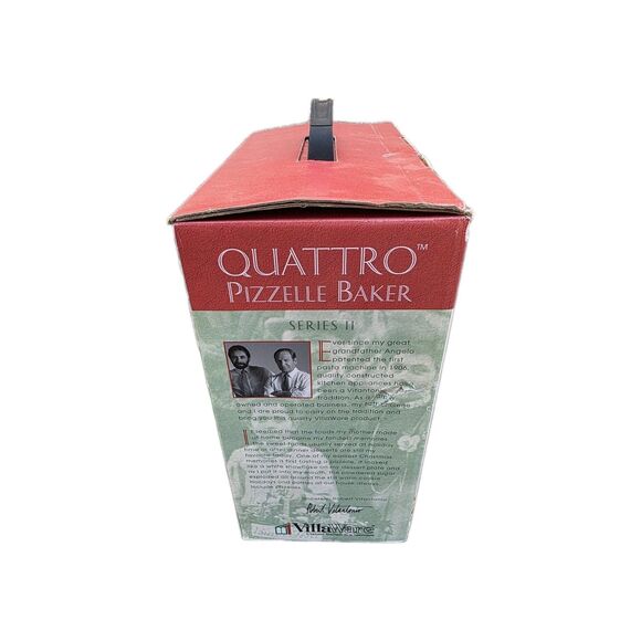 NEW VillaWare Quattro Pizzelle Baker Series II #3850 New 3” Italian Cookie Maker - Picture 2 of 5